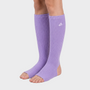 Bodiwealth Lilac ribbed calf socks, model hero