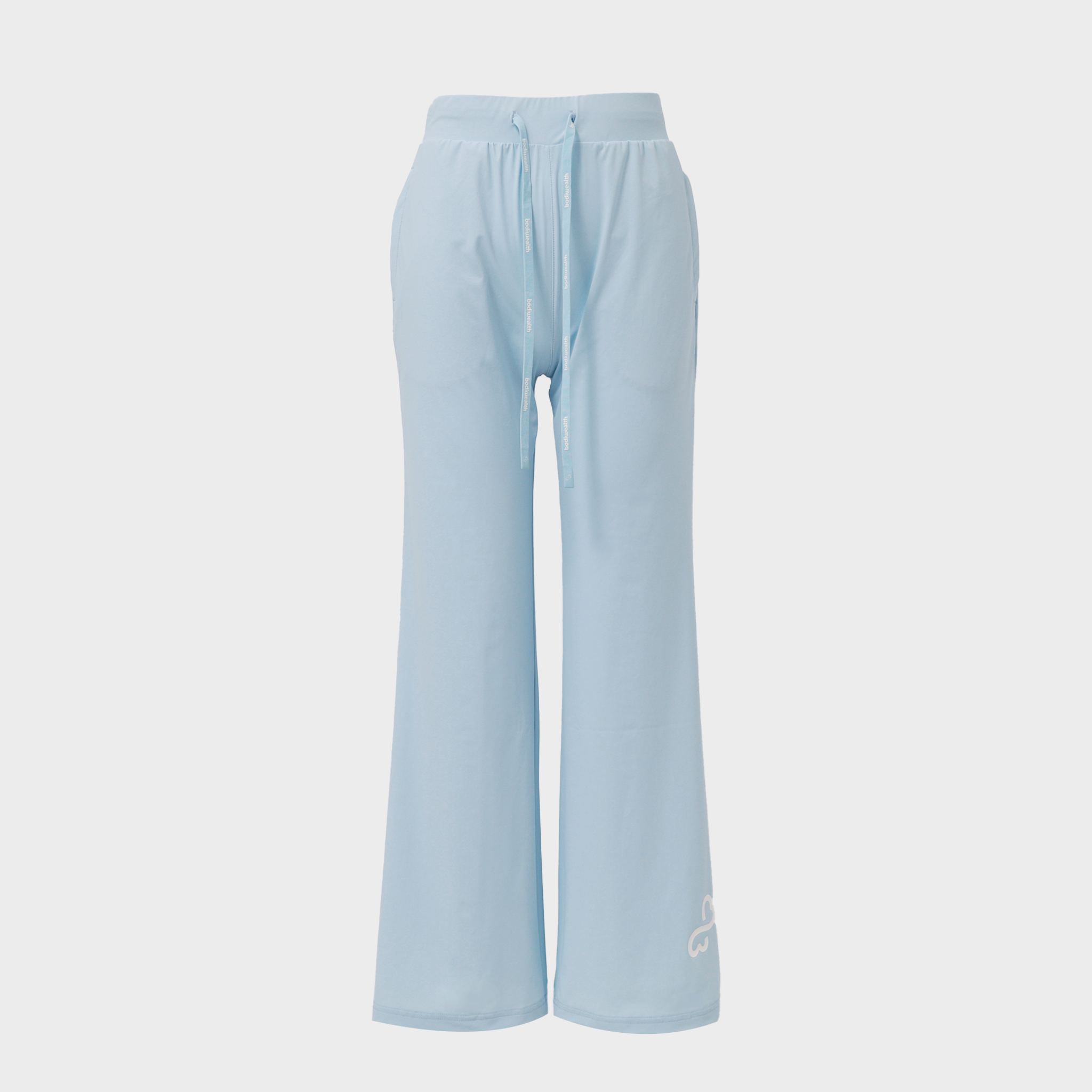 Bodiwealth Light Blue panelled casual sports pants, Primary front packshot