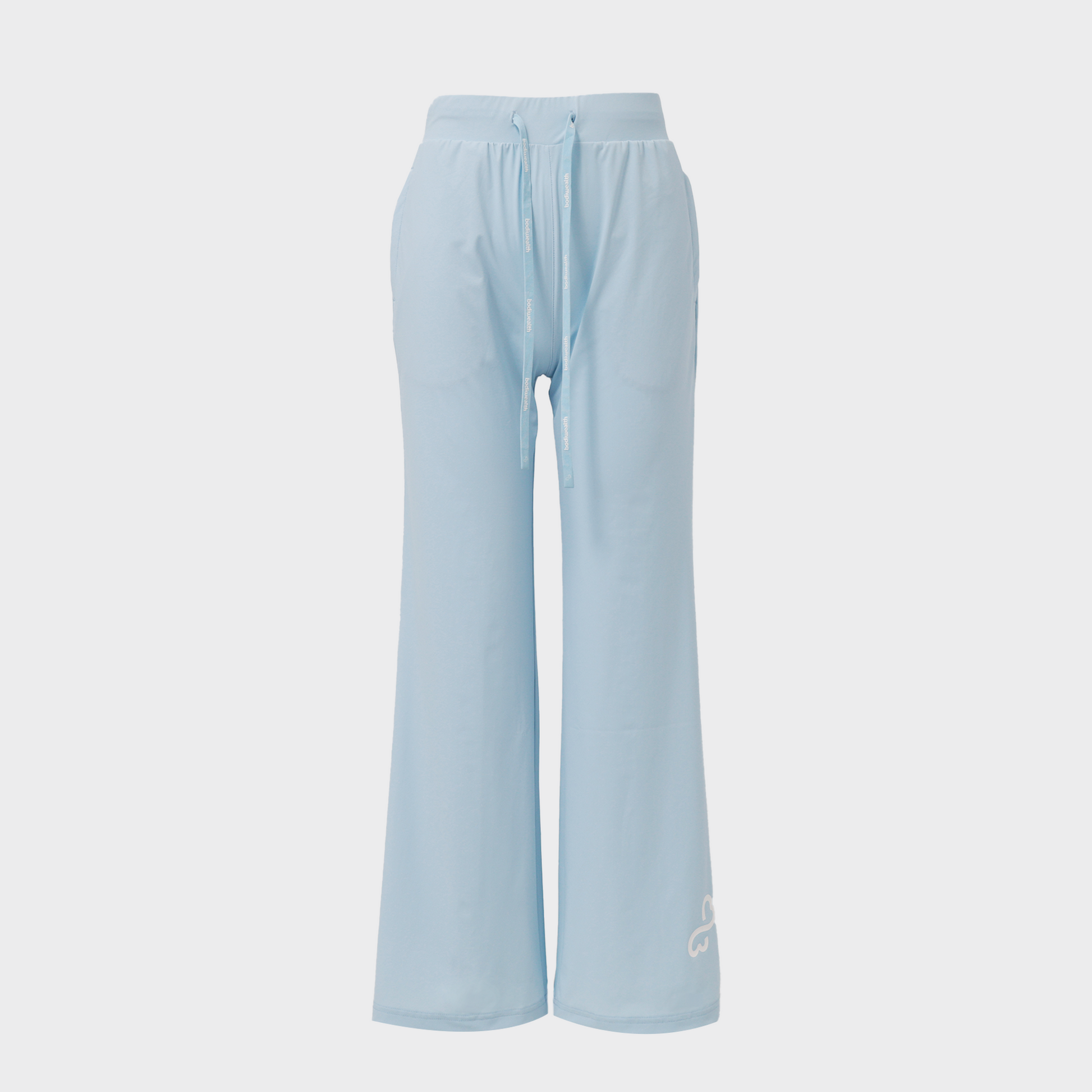 Bodiwealth Light Blue panelled casual sports pants, Primary front packshot