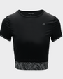 Bodiwealth Black sports tee, clean product front