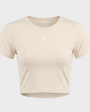 Bodiwealth Cream athletic tee, clean product front