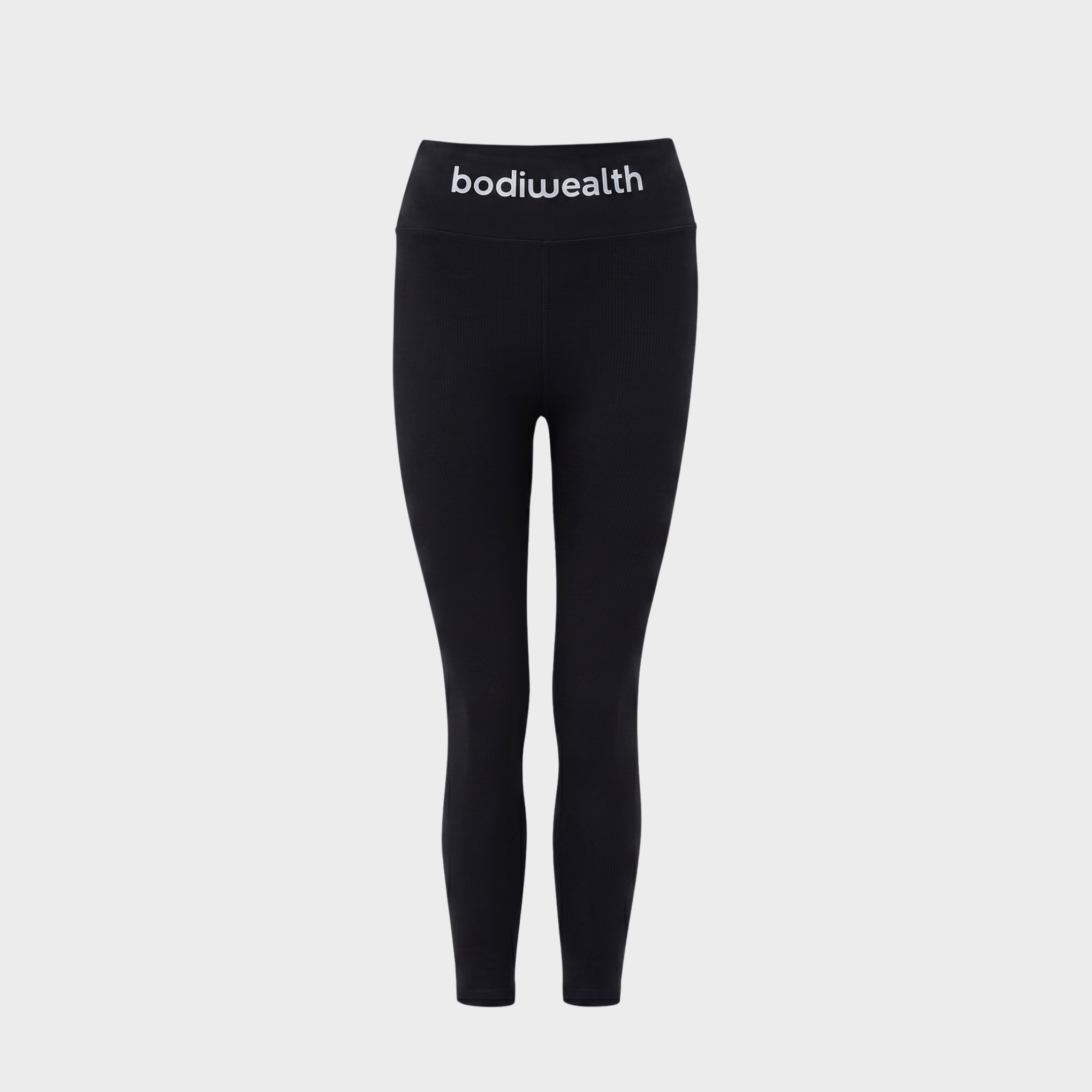 Bodiwealth Black high waist yoga leggings, clean product front