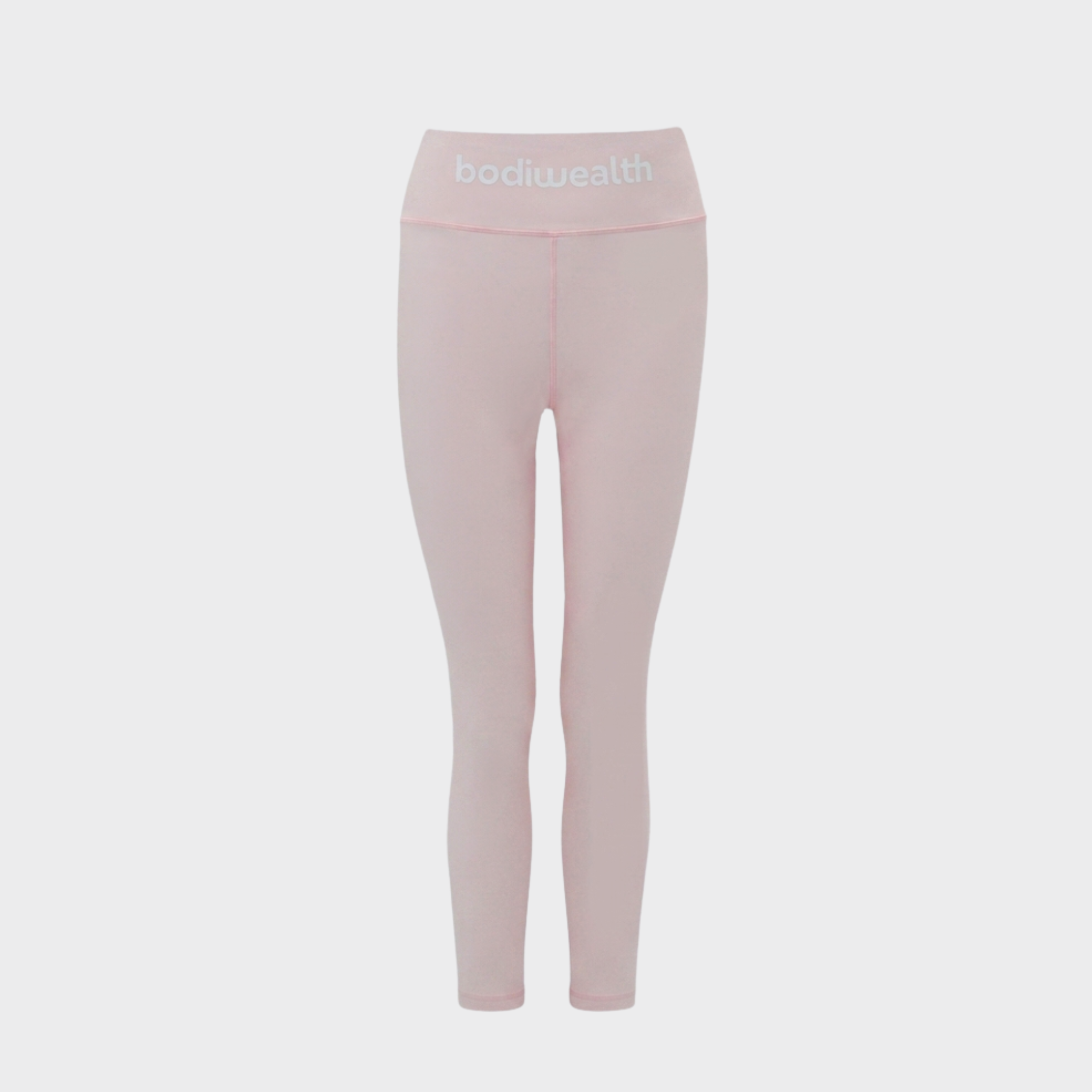 Bodiwealth Light Pink high waist yoga leggings, clean product front