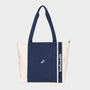 Bodiwealth Deep Blue yoga tote bag with mat holder, front packshot