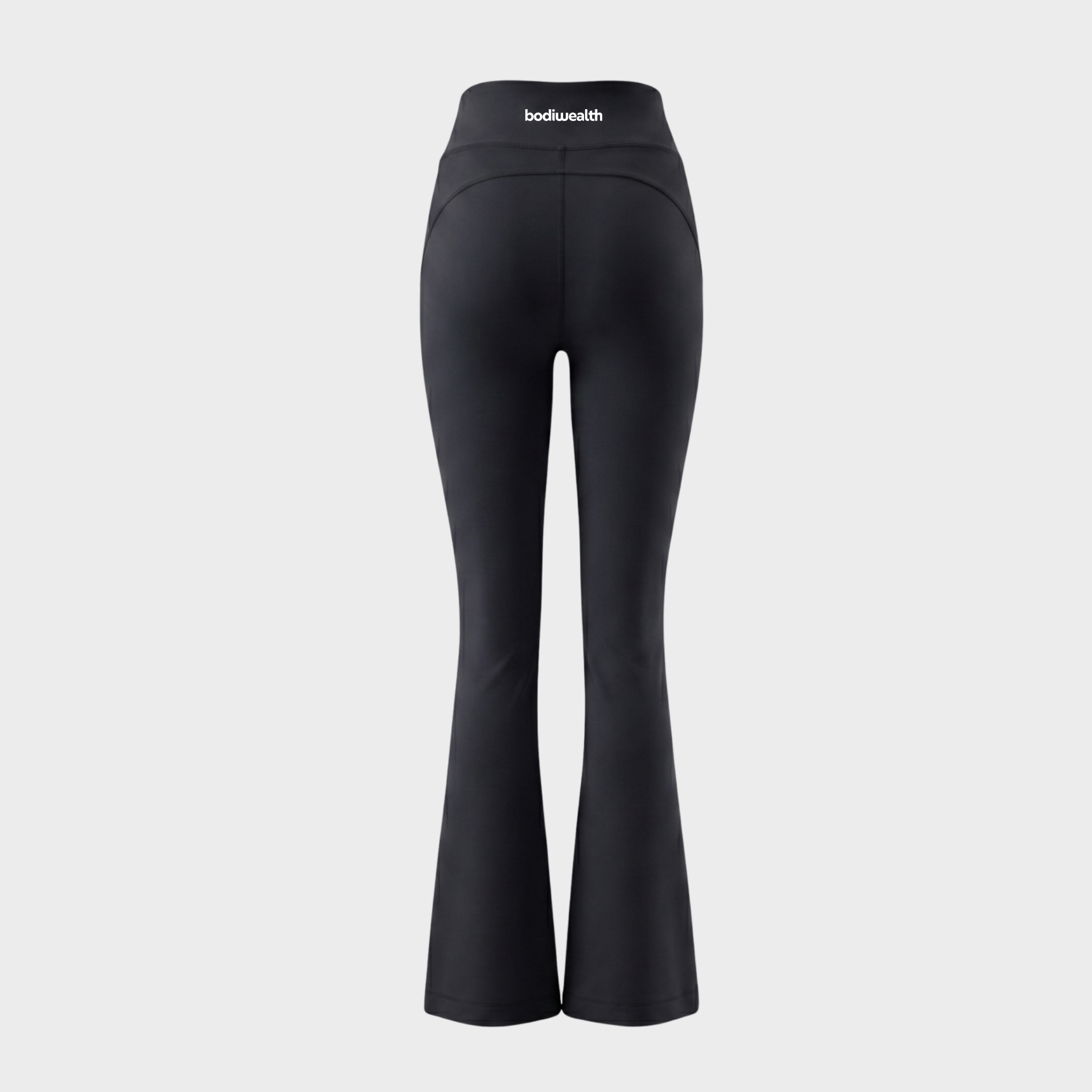 Bodiwealth Black casual sports pants, Back packshot