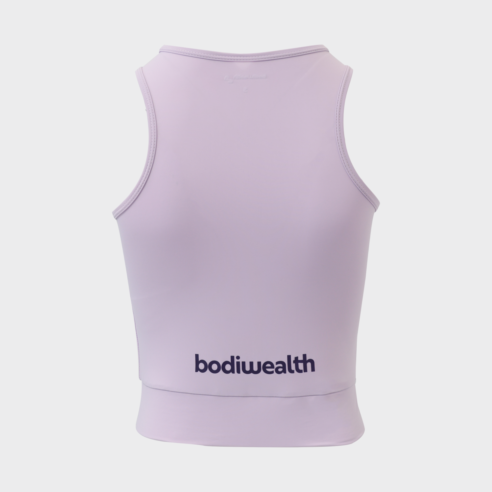 Bodiwealth Lilac sports tank, Back packshot