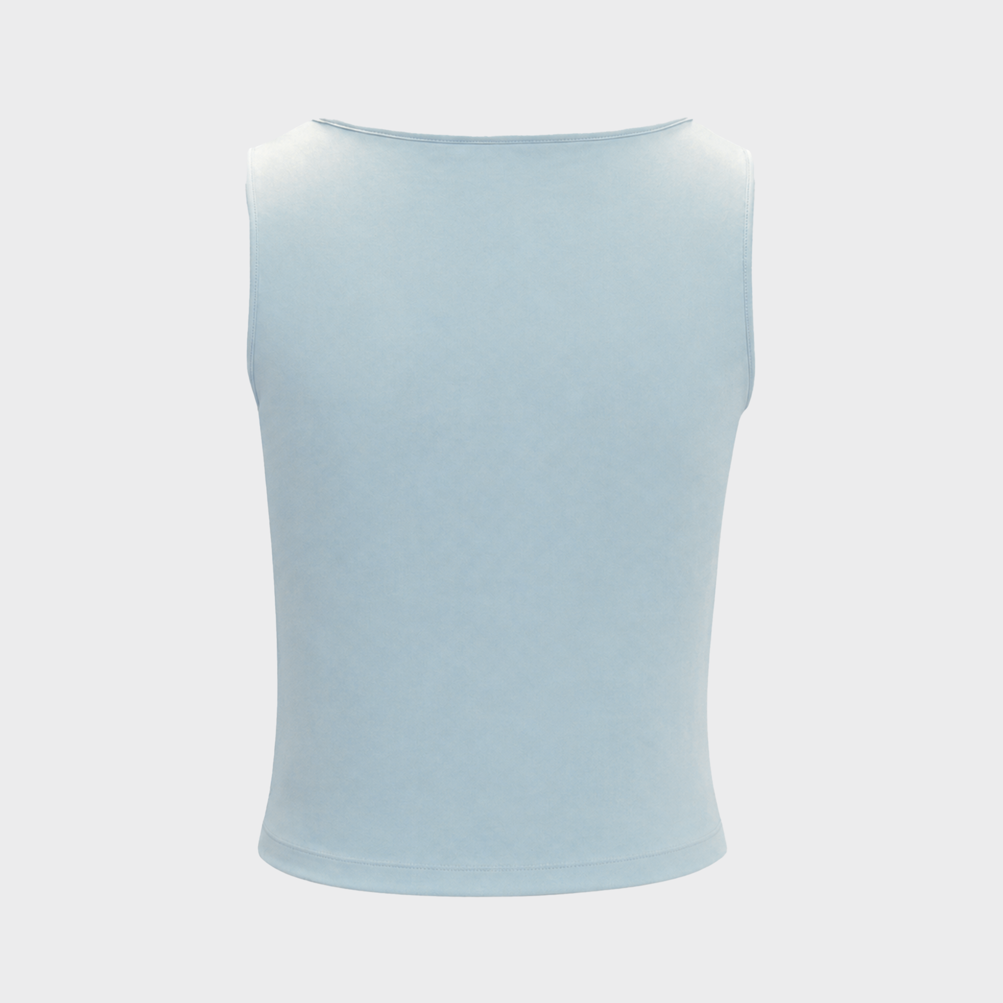Bodiwealth Light Blue slim sports tank, Back packshot