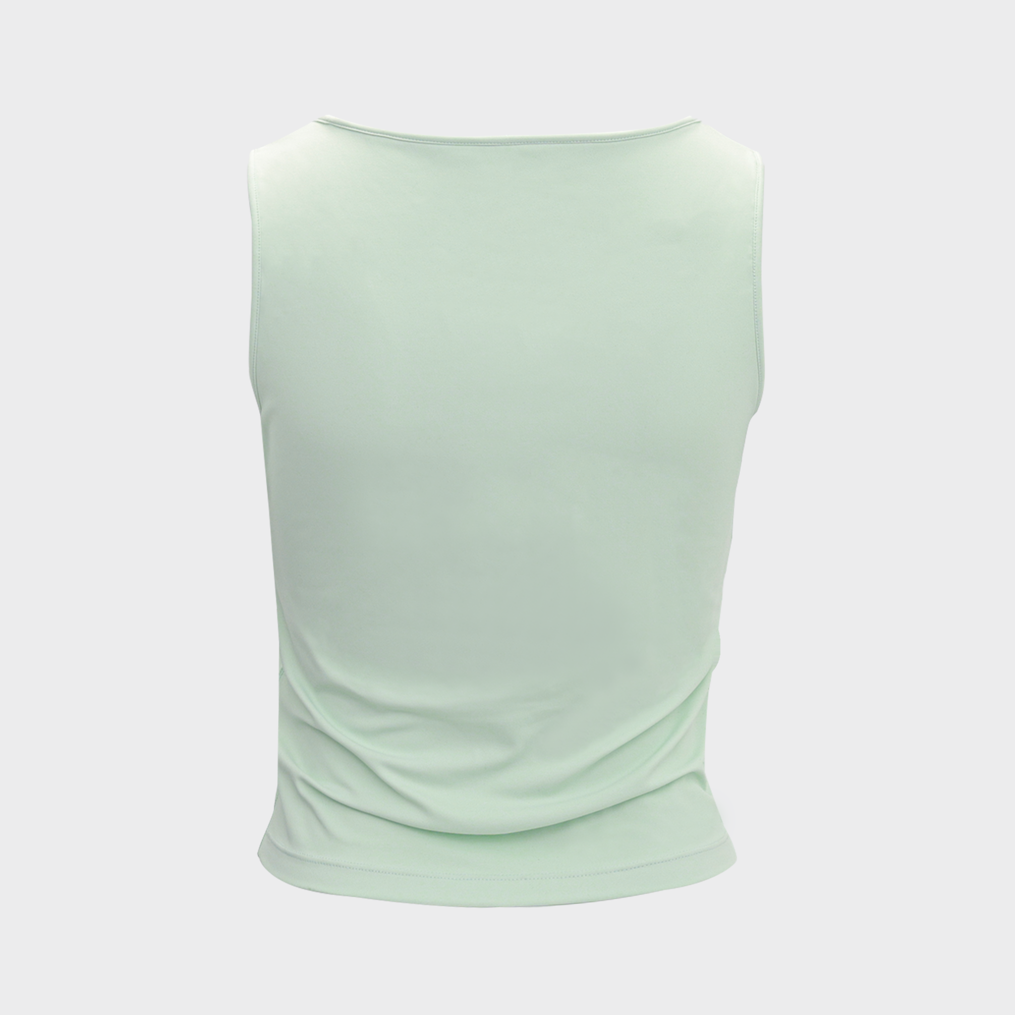 Bodiwealth Light Sage slim sports tank, Back packshot