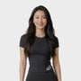 Bodiwealth Black sports tee, clean model front
