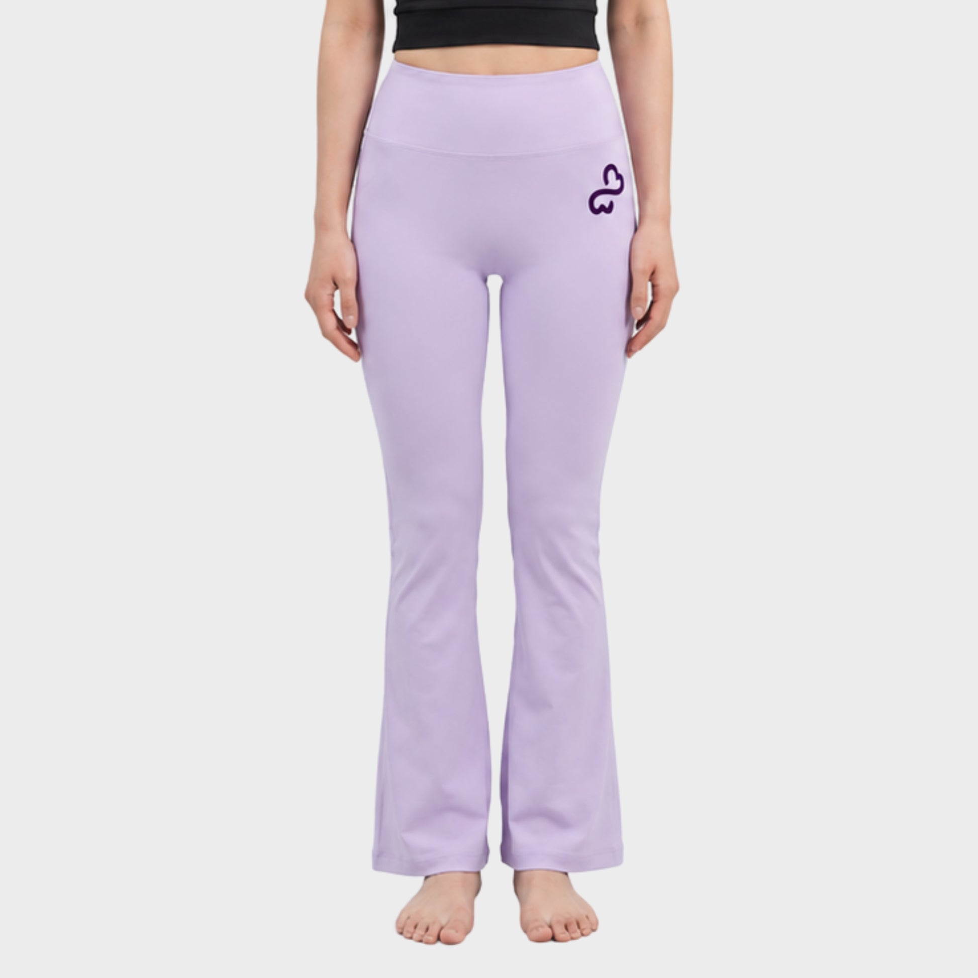 Bodiwealth Lilac yoga pants, clean model front