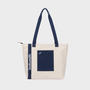 Bodiwealth Deep Blue yoga tote bag with mat holder, back packshot