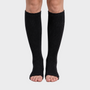 Bodiwealth Black ribbed calf socks, front on model