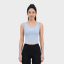 Bodiwealth Light Blue slim sports tank, Model front