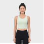Bodiwealth Light Sage slim sports tank, Model front