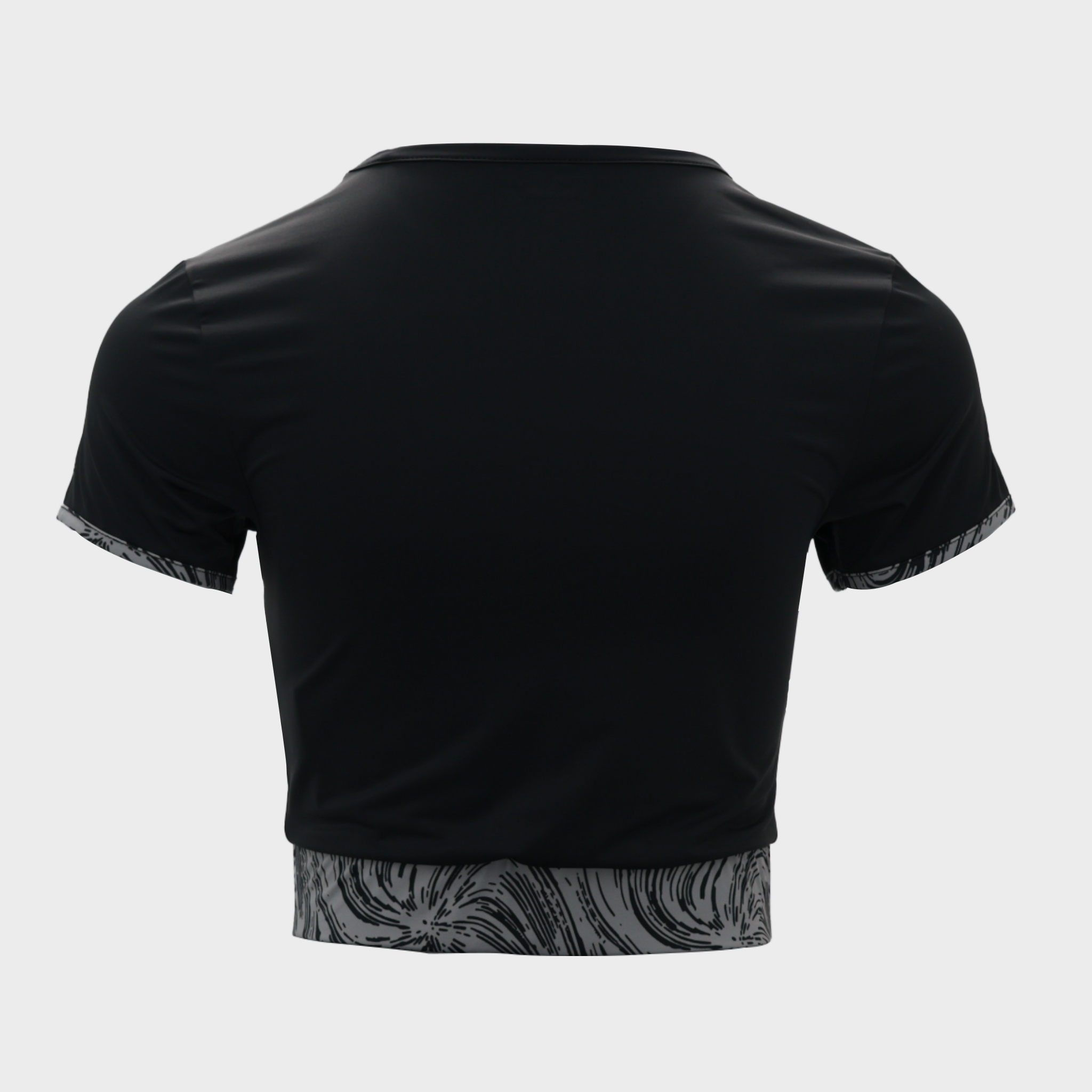 Bodiwealth Black sports tee, product back