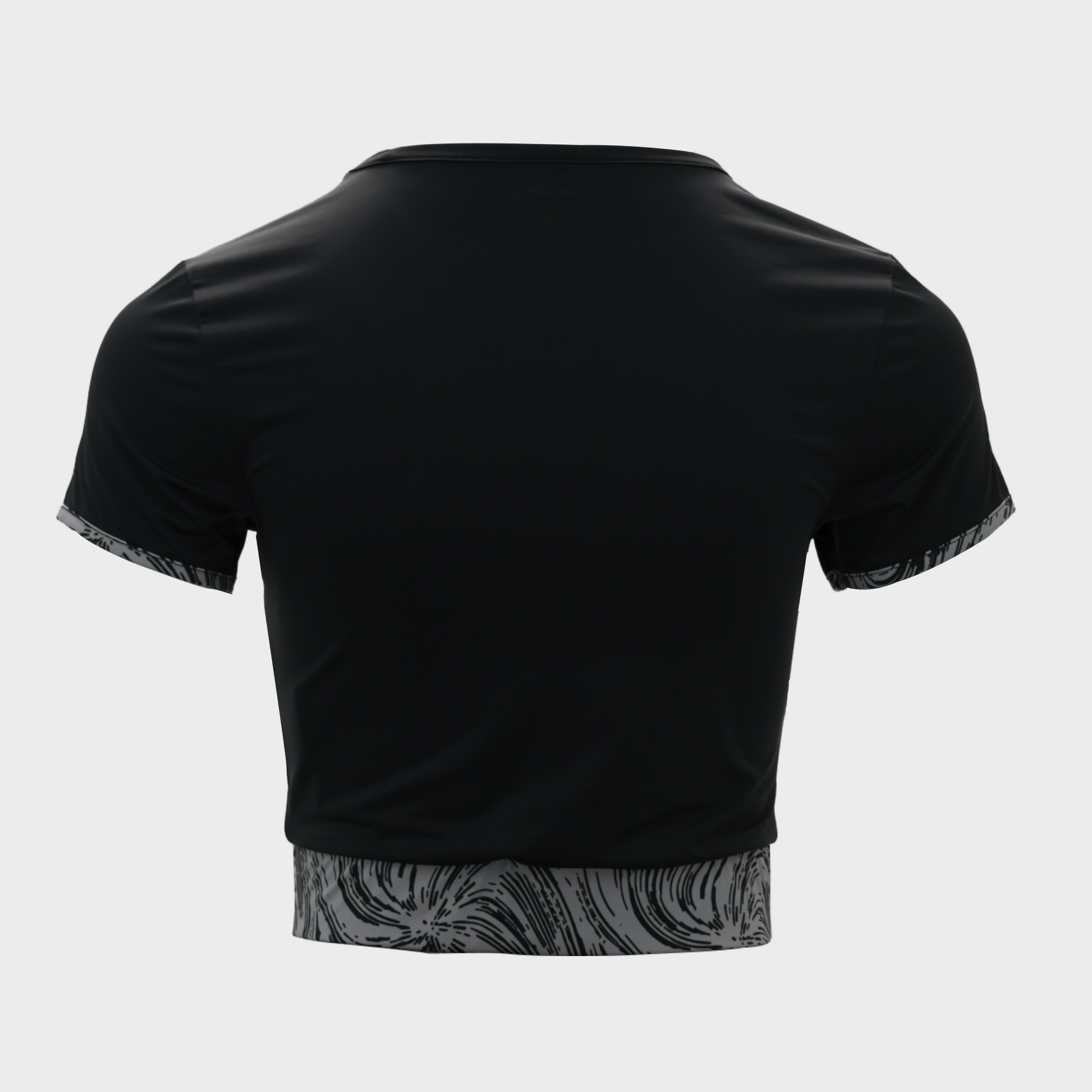 Bodiwealth Black sports tee, product back