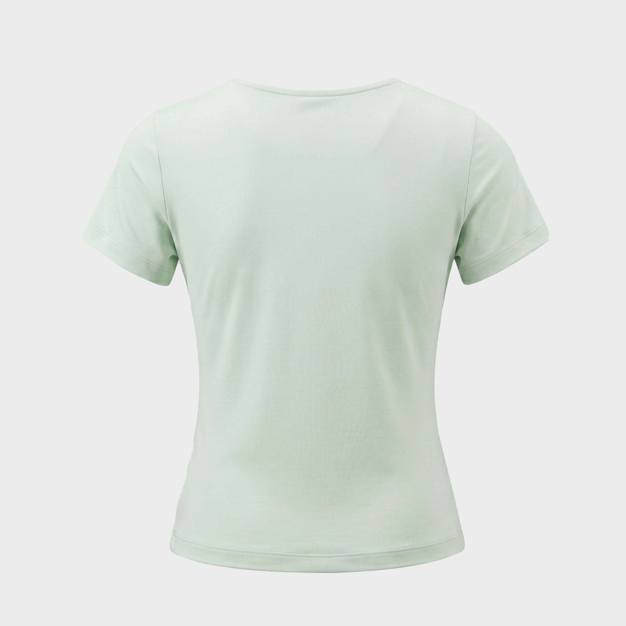 Bodiwealth Light Sage sports tee, product back
