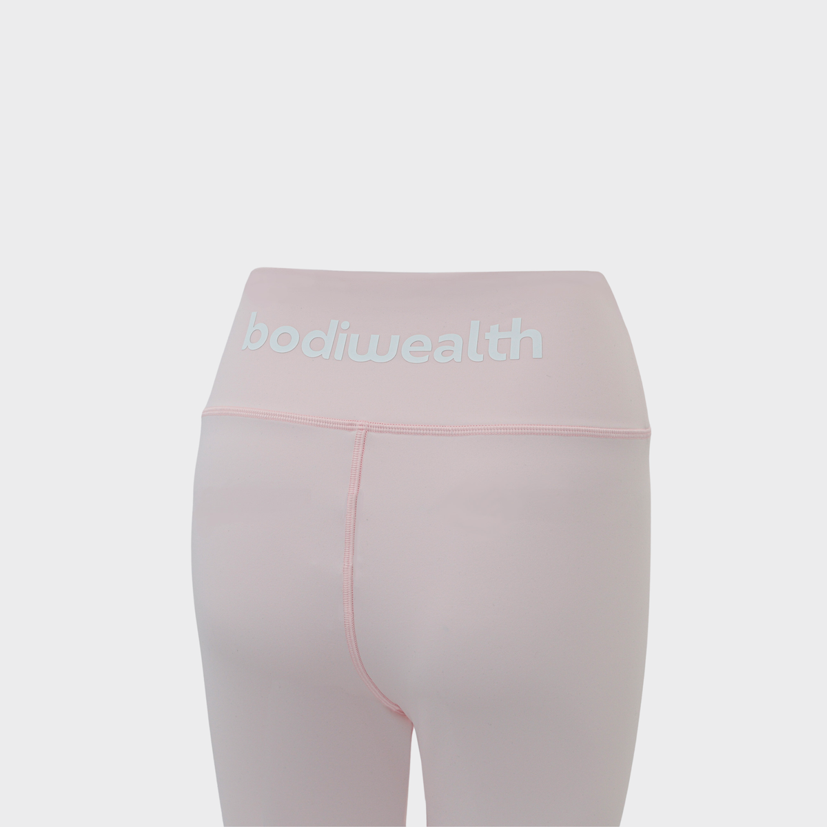 Bodiwealth Light Pink high waist yoga leggings, product back detail