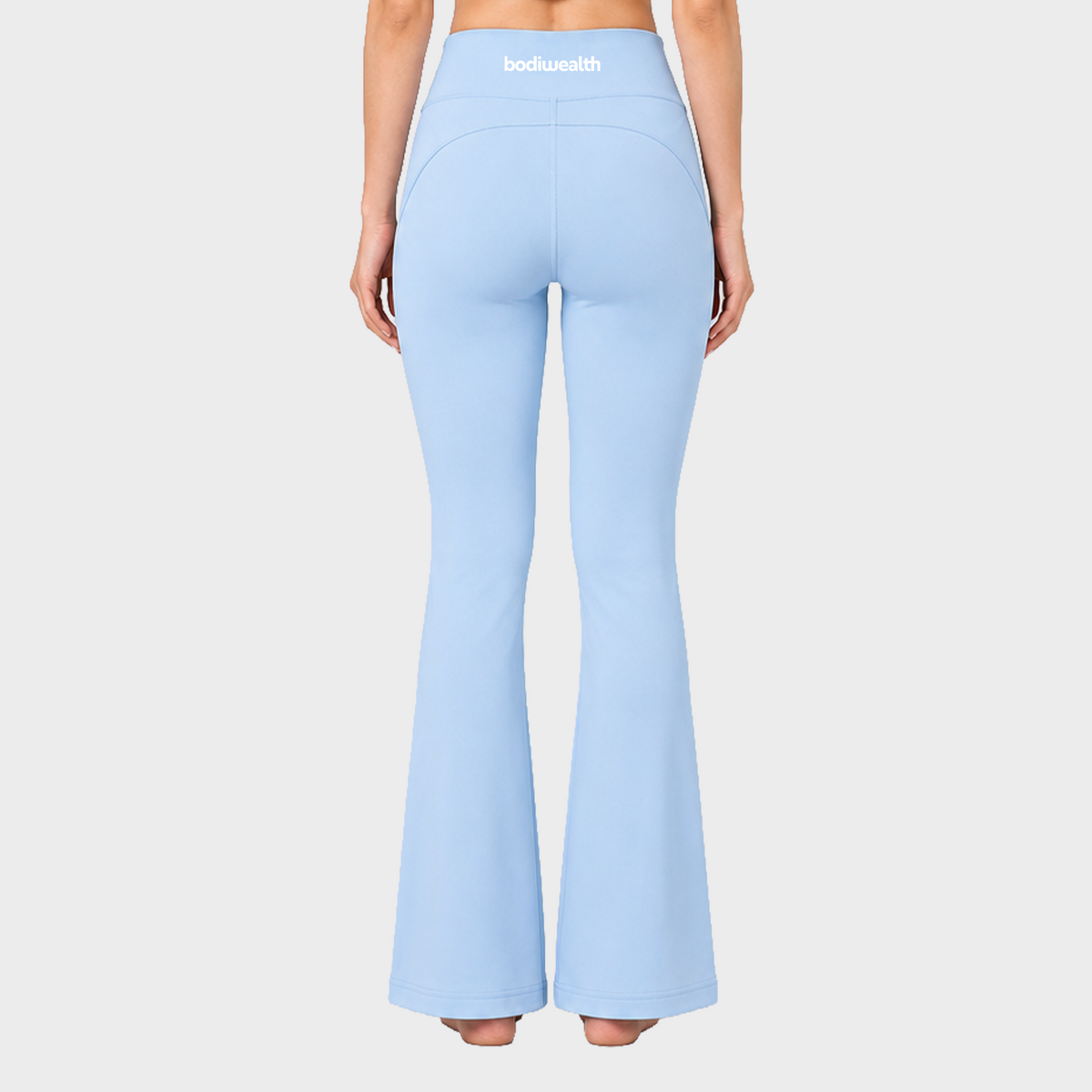 Bodiwealth Light Blue casual sports pants, Model back