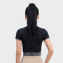 Bodiwealth Black sports tee, model back