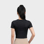 Bodiwealth Black athletic tee, model back