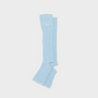 Bodiwealth Blue ribbed calf socks, flat lay packshot