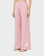 Bodiwealth Light Pink panelled casual sports pants, Model three-quarter