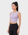 Bodiwealth Lilac sports tank, Model three-quarter