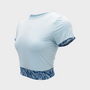Bodiwealth Light Blue sports tee, product side