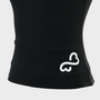 Bodiwealth Black sports tee, front logo and hem detail