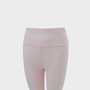 Bodiwealth Light Pink high waist yoga leggings, front waistband detail