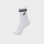 Bodiwealth White striped crew socks, single side packshot