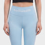 Bodiwealth Light Blue high waist yoga leggings, model front detail