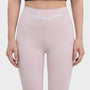 Bodiwealth Light Pink high waist yoga leggings, model front detail