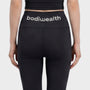Bodiwealth Black high waist yoga leggings, model back detail