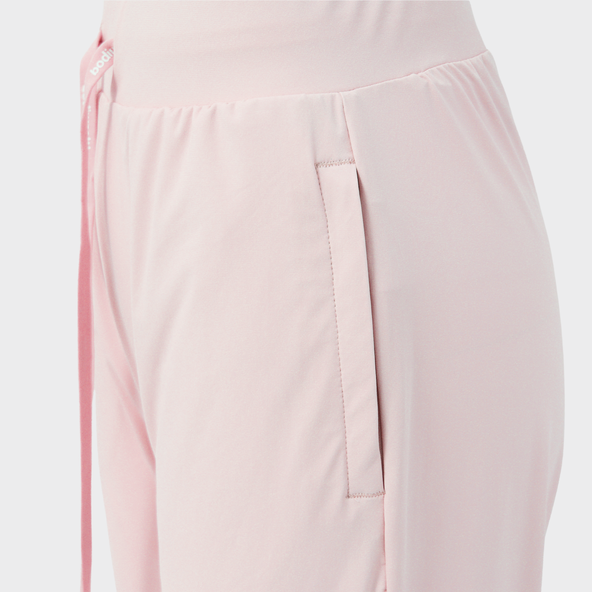 Bodiwealth Light Pink panelled casual sports pants, Pocket detail