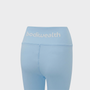 Bodiwealth Light Blue high waist yoga leggings, product back detail