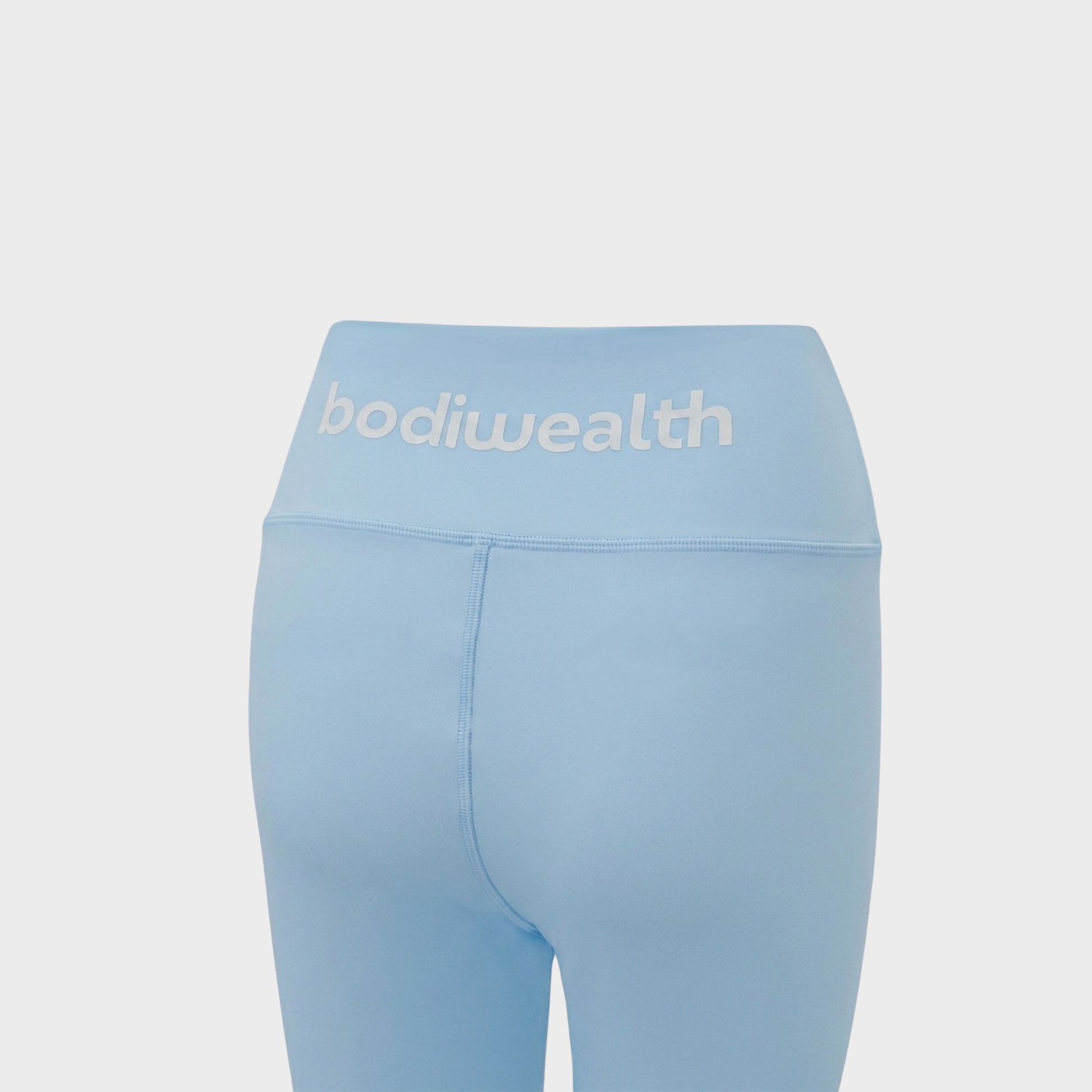 Bodiwealth Light Blue high waist yoga leggings, product back detail
